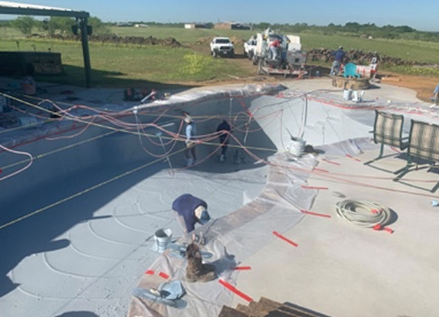 Inground Pool Installer mid job in Mansfield, TX, Waxahachie, Glen Heights, Ovilla