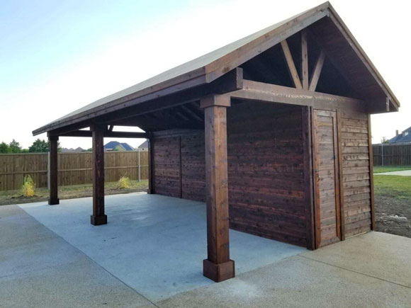 Outdoor Cabana with a patio in Mansfield